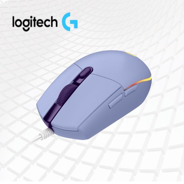 mouse gaming g203 lila usb rgb