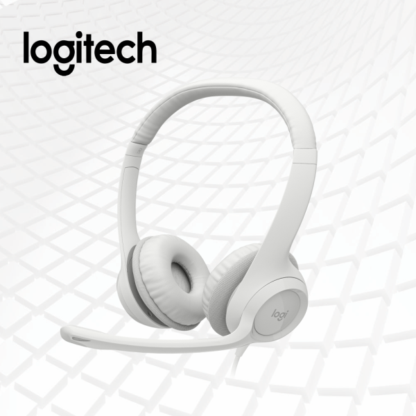 Audífonos Logitech H390 USB Blanco con Micrófono