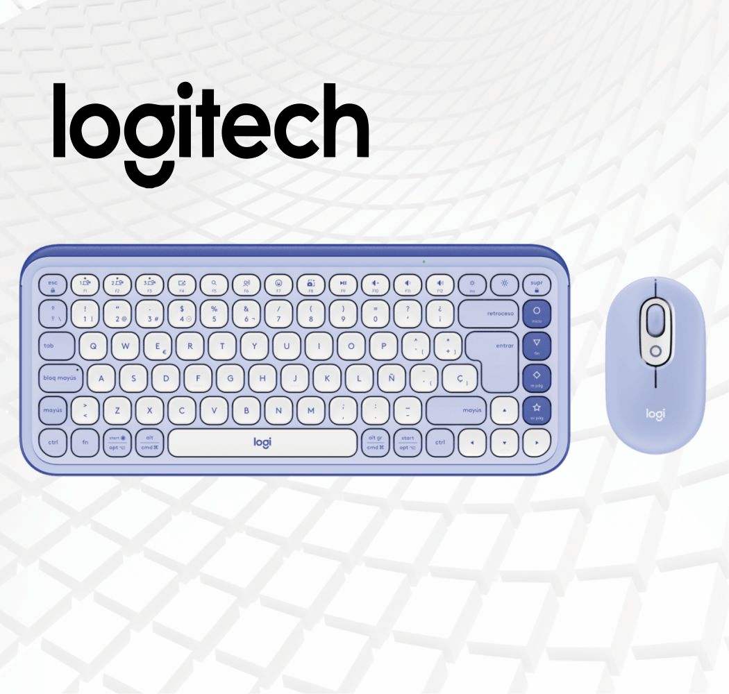 Logitech POP Icon Combo Lila Blanco Logitech POP Icon Combo Lila Blanco