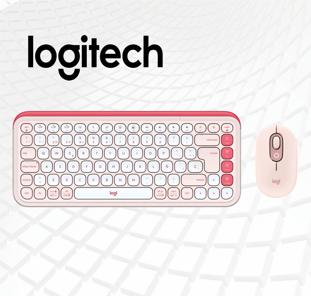 Logitech POP Icon Combo Rosado Blanco Logitech POP Icon Combo Rosado Blancoouse Blanco
