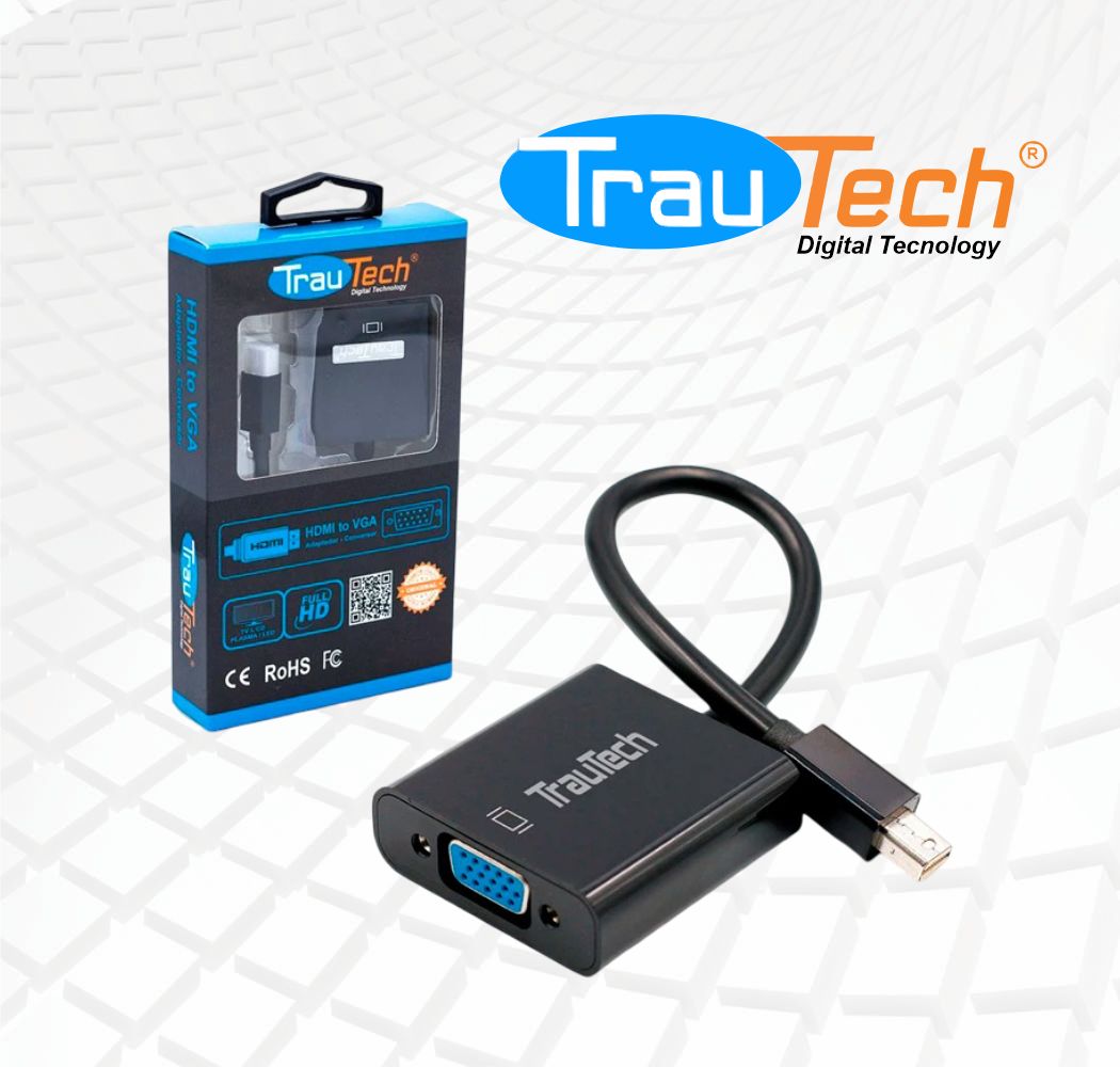 ADAPTADOR Mini DISPLAYport (M) a VGA (H) TRAUTECH PE-DP0151