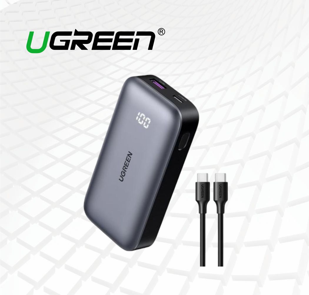 CARGADOR PORTATIL 10,000mAh 30W 1xUSB-A, 1xUSB-C UGREEN 25185