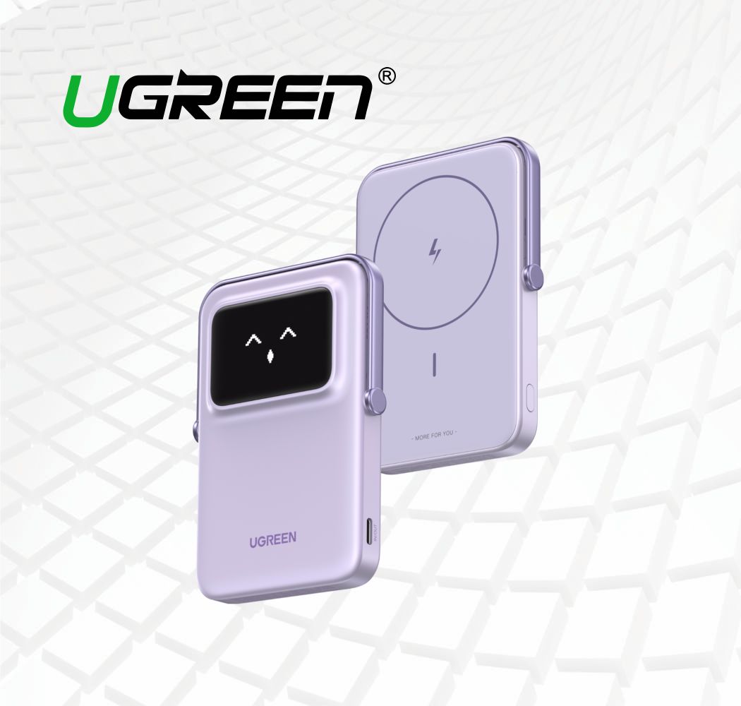 CARGADOR PORTATIL MAGNETICO 5,000mAh 20W COLOR LAVANDA UGREEN 35606
