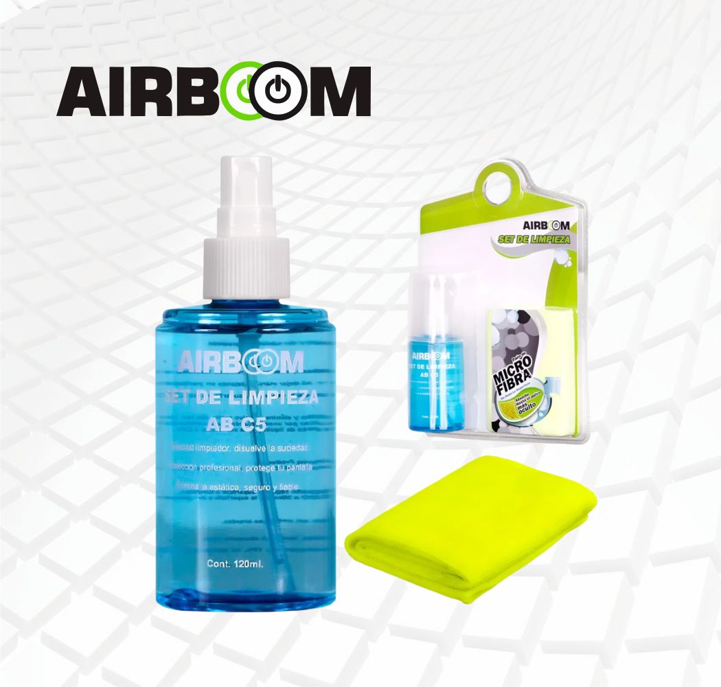 KIT DE LIMPIEZA PARA PANTALLA LCD 60ml (Liquido de limpieza + Paño de micro fibra) – AIRBOOM