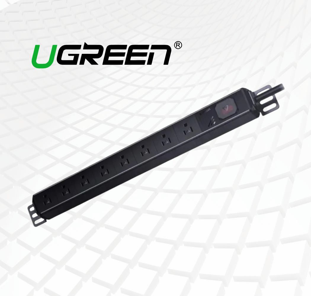 REGLETA DE ENCHUFE x 8 TOMAS 220V | RACKEABLE | UGREEN 25354