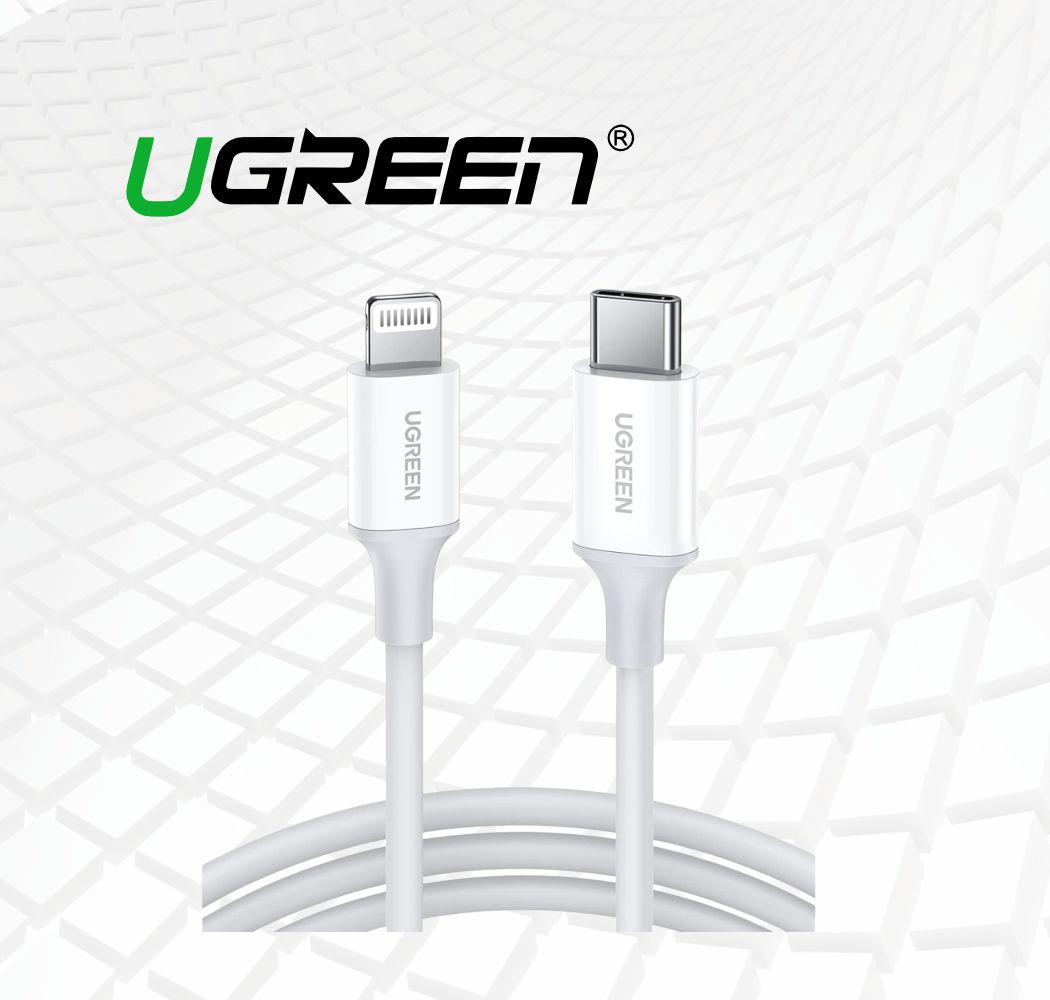 CABLE USB-C a LIGHTNING | 1 METRO | BLANCO | UGREEN 10493