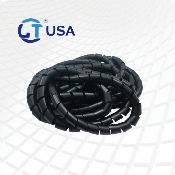 ESPIRAL PVC / ORDENADOR DE CABLES 18mm x 10mts NEGRO | LT USA TE-1810BK